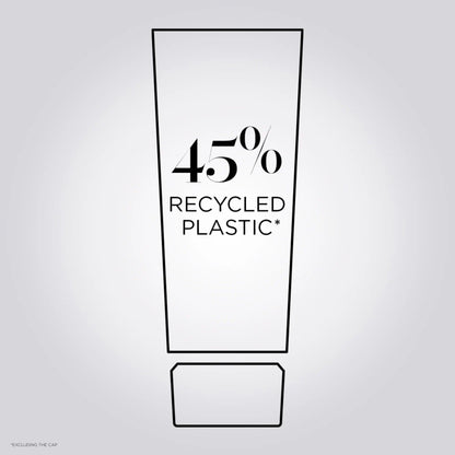 Eco-friendly packaging made of 45% recycled plastic, promoting sustainability and reducing environmental impact.