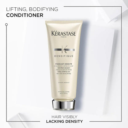 Kérastase Densifique conditioner for lifting and volumizing hair, ideal for visibly lacking density.