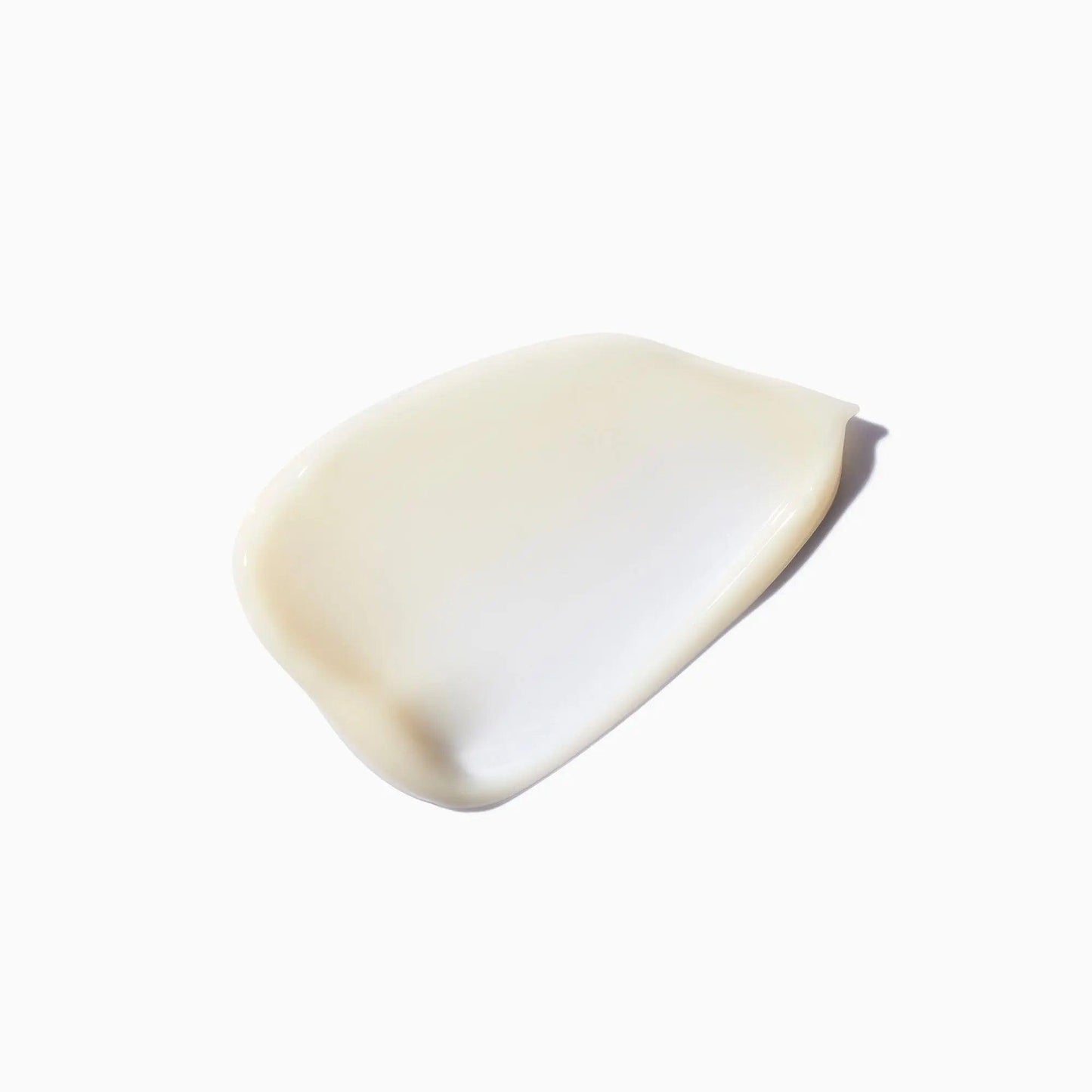 White skincare cream smear on a clean white background