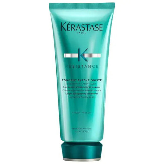 Kérastase Resistance Fondant Extentioniste conditioner tube for hair strengthening and lengthening in teal packaging