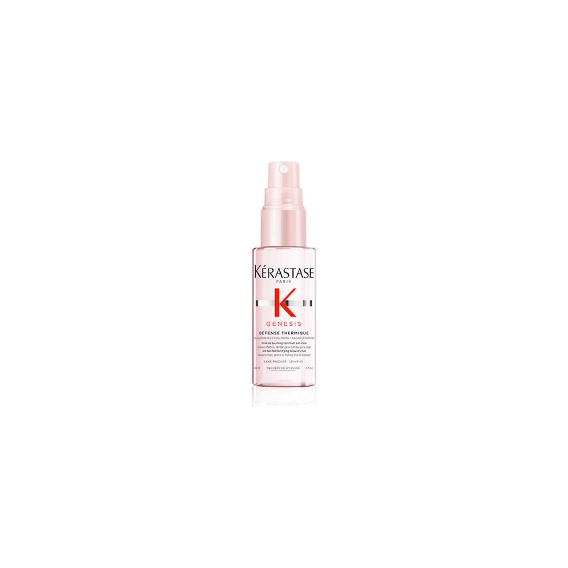 Kérastase Genesis Defense Thermique fortifying blow-dry heat protectant spray 150ml for weak hair.
