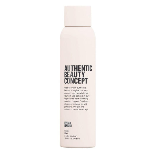 Authentic Beauty Concept Glow Touch mist bottle, a vegan, cruelty-free product for soft, radiant hair.
