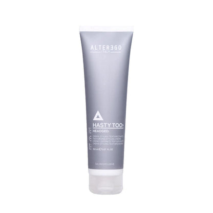 Alter Ego Hasty Too Headged styling product for fine hair, offering medium hold and texture restoration in a sleek tube.