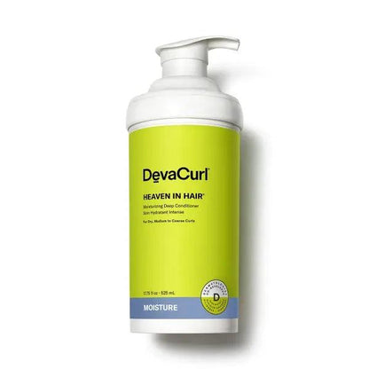 DevaCurl Heaven In Hair® Moisturizing Deep Conditioner bottle for hydrating and defining dry curls.