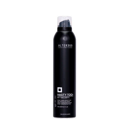 Hi-t Security heat styling product by Alterego, offers anti-frizz protection and nourishment for manageable hair.