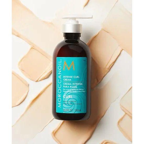 Moroccanoil Intense Curl Cream bottle on a neutral background, designed for hydrating and defining natural curls.