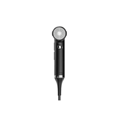 iQ2 Perfetto hair dryer with intelligent brushless motor and Turbo Function, sleek black design, lightweight and efficient.