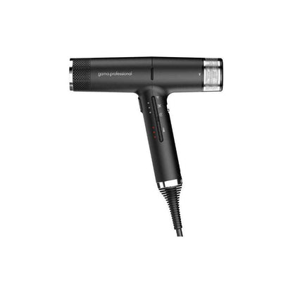 IQ2 Perfetto hair dryer with intelligent brushless motor and Turbo Function, lightweight design for professional results.