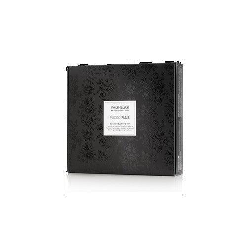 Black packaging of Fuoco Plus electrostimulator and sculpting cream for enhanced glute lifting effects.