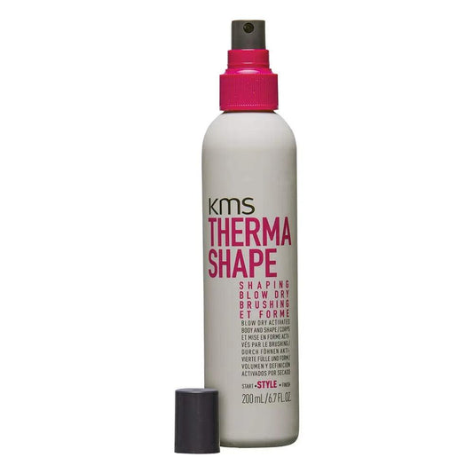 KMS Thermashape Shaping Blow Dry spray bottle 200ml for light body, movement, and lasting shape in styling.