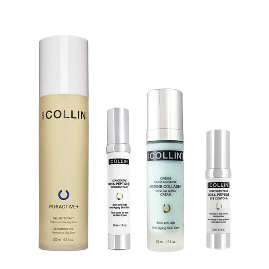 Lifting & Smoothing Bundle for Normal/Combo Skin: Puractive+ Cleanser, Bota-Peptide Serum, Marine Collagen Cream, Eye Contour.