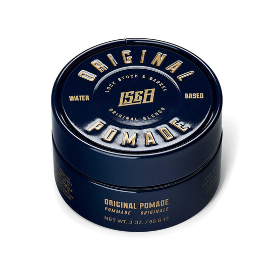 Lock Stock & Barrel Original Pomade 85g, medium hold, natural sheen, water-based hair styling product.