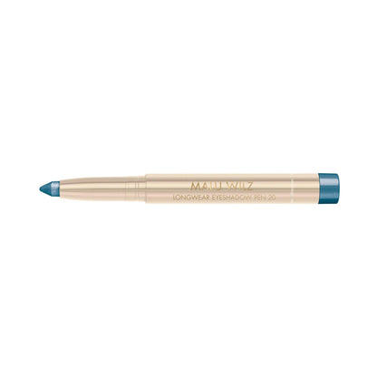 Malu Wilz Long-Lasting Eyeshadow Pen in teal color, offering crease-resistant, long-wearing eye makeup.