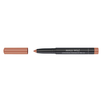 Malu Wilz Long-Lasting Eyeshadow Pen in shade 22 with a convenient twist-up design and cap removed.