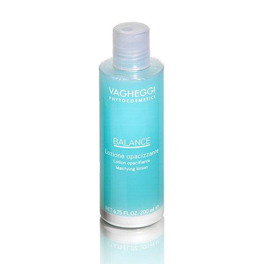 Hydrating and mattifying biphasic lotion for mixed skin in a 200 ml bottle, Balance by Vagheggi Phytocosmetics.