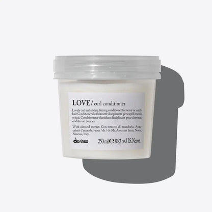 Davines LOVE curl conditioner for wavy and curly hair, 250ml container.