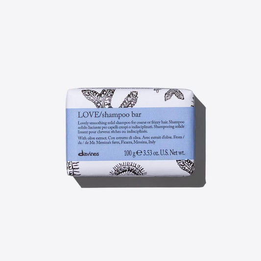 Love shampoo bar for frizzy hair, with olive extract, 3.53 oz, eco-friendly and plastic-free hair care solution by Davines