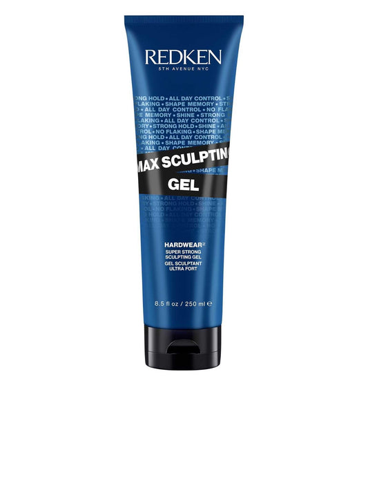 Redken Max Sculpting Gel styling gel in 250ml tube for maximum hold and control for all hair types and textures.