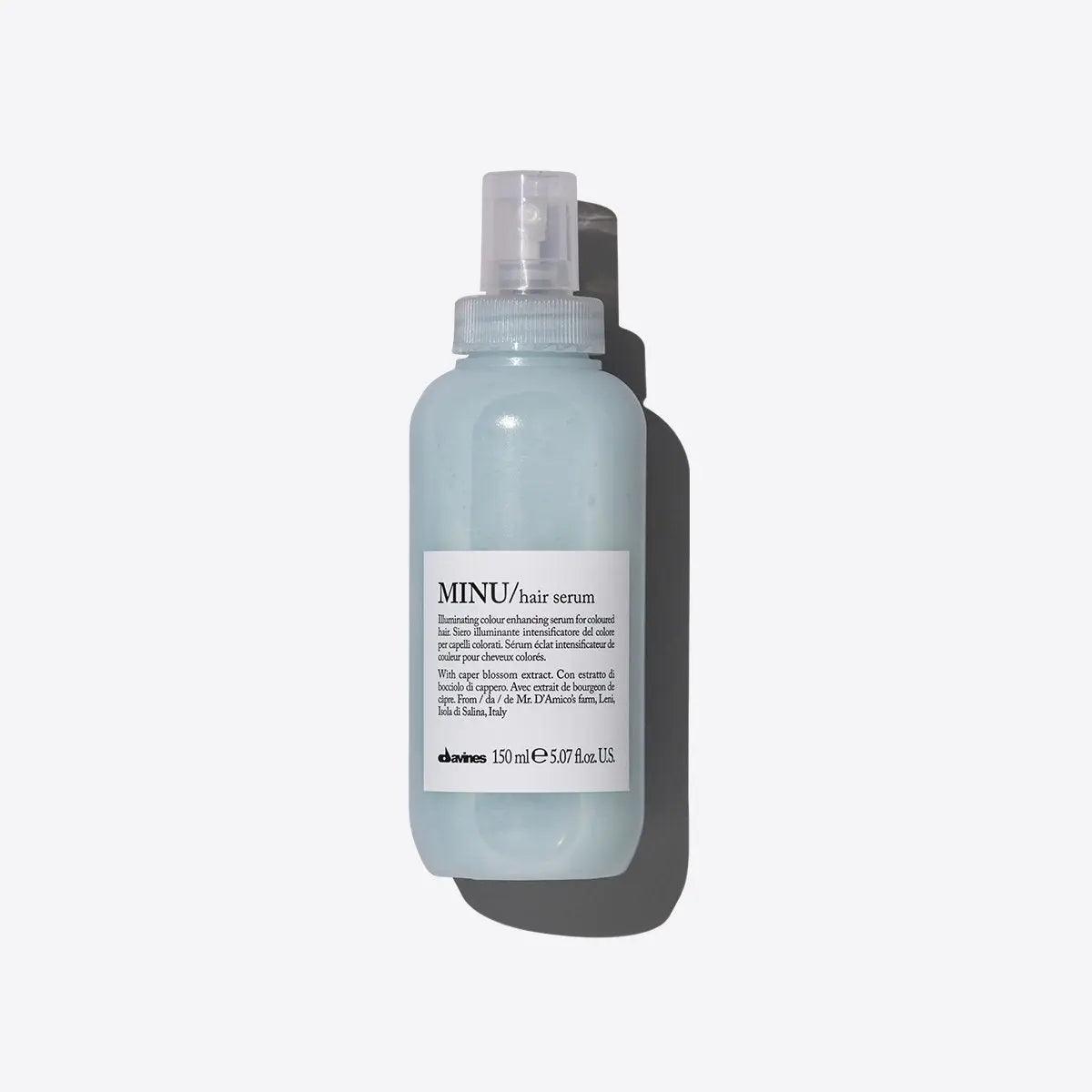 Davines MINU hair serum for color-treated hair in 150ml bottle for shine and nourishment