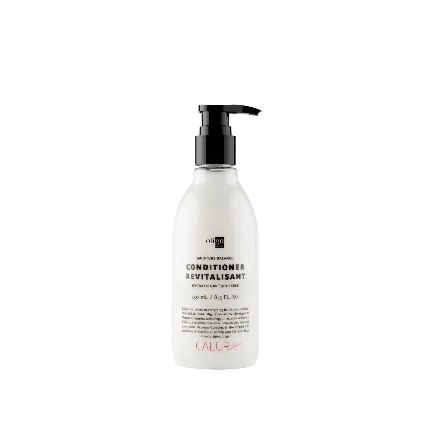 Moisture Balance Conditioner bottle with pump for healthy, balanced, and moisturized hair, free from parabens and sulfates.