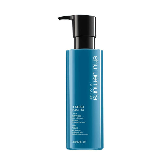 Shu Uemura Muroto Volume Conditioner bottle, lightweight formula for fine hair, 250ml size.