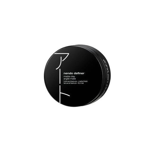 Nendo Definer Matte Clay sculpting pomade for thick, coarse hair, enhancing definition and texture in a sleek black container.