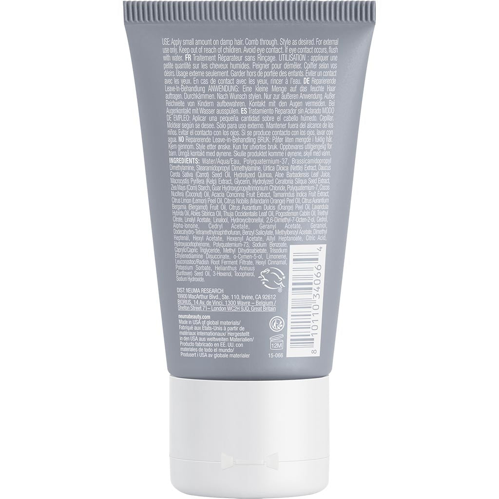 Neu Repair Leave-in Treatment back view, showcasing nourishing ingredients for smooth, revitalized hair.