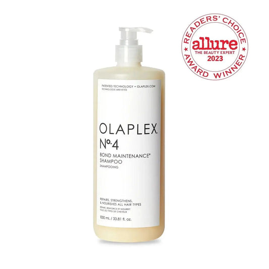 Olaplex Nº.4 Bond Maintenance Shampoo Liter, reparative shampoo for all hair types, strengthens and protects color-treated hair.