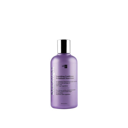 Blacklight Nourishing Conditioner bottle for colored and bleached hair, enriched with 11 amino acids and argan oil.