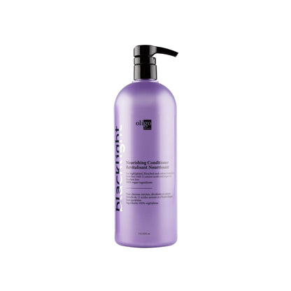 Blacklight Nourishing Conditioner in a purple bottle for highlighted and color-treated hair, enriched with amino acids and argan oil.