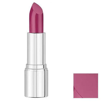Nourishing Lipstick in vibrant pink shade, showcasing moisturizing formula in elegant silver packaging.