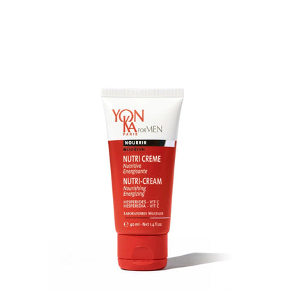 Nutri-Cream by Yon-Ka, a nourishing skincare cream with vitamins A, C, E, and essential oils for energizing skin protection.
