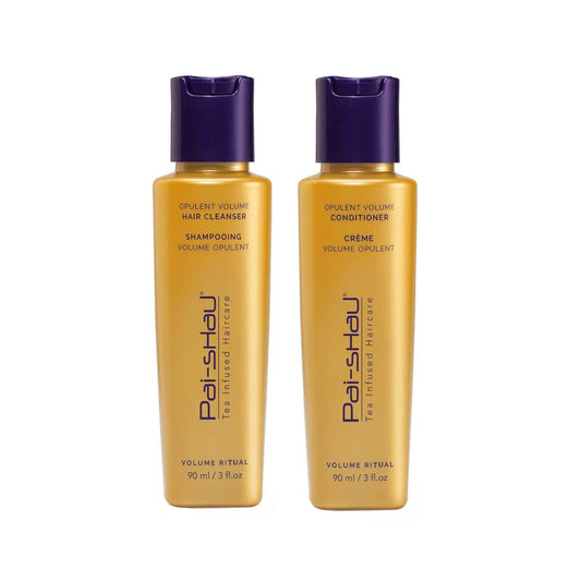 Opulent Volume Ritual Collection Travel Duo with Hair Cleanser and Conditioner by Pai-Shau, 90ml each.