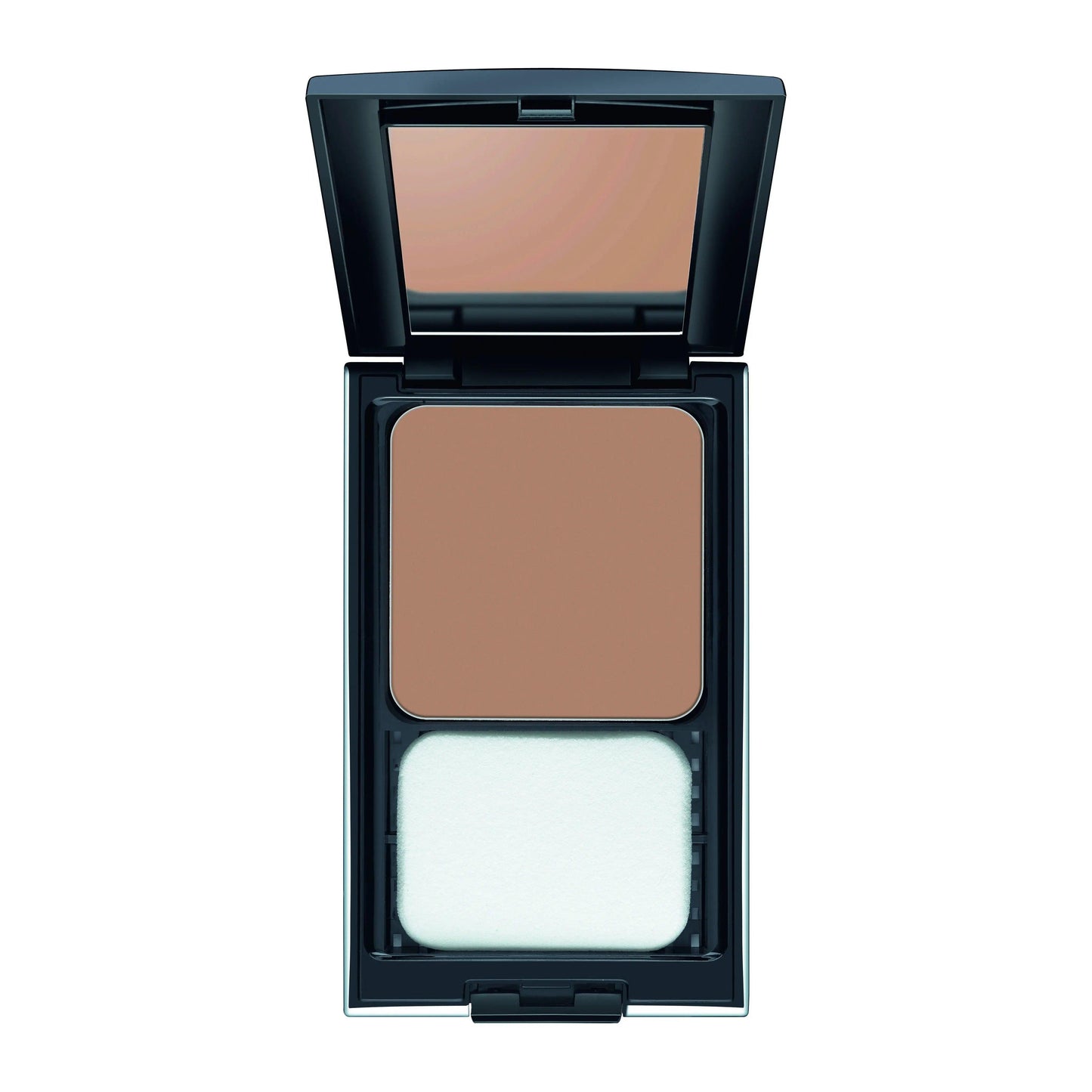 Malu Wilz Perfect Finish Powder Foundation in compact with sponge applicator for a matte, flawless complexion.