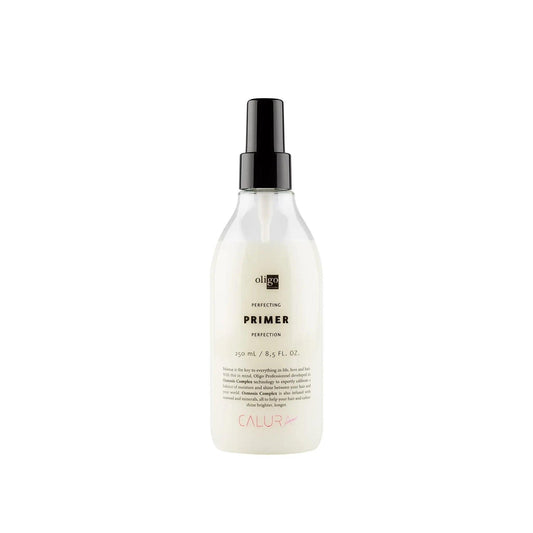 Perfecting Primer spray bottle, delivering 11 hair benefits, vegan and sulfate-free formula for styling readiness.