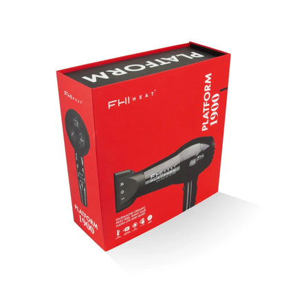 FHI Heat Platform 1900 Nano Lite Pro Hair Dryer packaging showcasing advanced tourmaline ceramic technology.