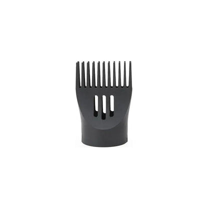 Black hair dryer diffuser attachment for curl defining and styling hair smoothly. Compatible with various hair types.