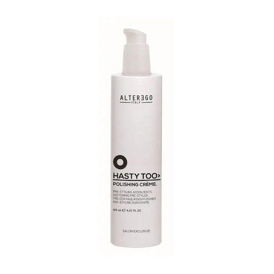 HASTY TOO Polishing Cream by Alter Ego for silky hair finish, enhancing texture and restoring hydration.