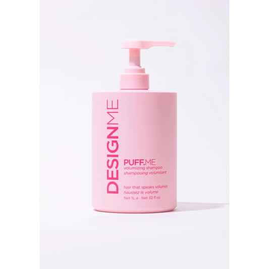 DesignMe Puff.Me Volumizing Shampoo in pink bottle for hair volume - 12 oz.