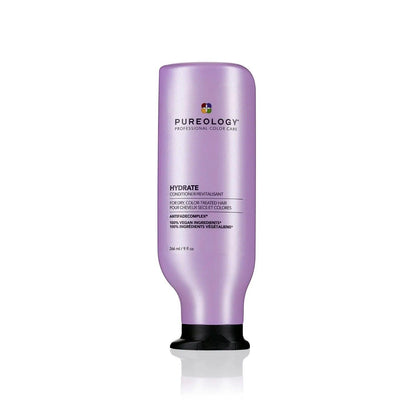 Pureology Hydrate Conditioner bottle, sulfate-free formula for moisturizing and nourishing color-treated hair.