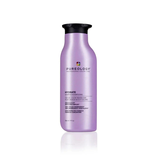 Pureology Hydrate Shampoo bottle for color-treated and dry hair, sulfate-free, moisturizing formula.