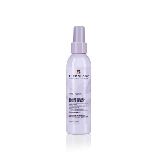 Pureology Beach Waves Sugar Spray bottle for soft, beachy waves and texturizing styling. 177ml spray for effortless beachy texture.