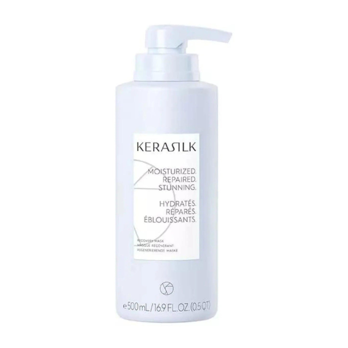Kerastase Moisturizing and Repairing Hair Mask in a 500ml pump bottle for deep hair hydration and restoration.