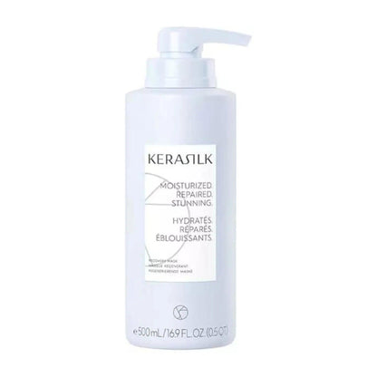 Kerastase Moisturizing and Repairing Hair Mask in a 500ml pump bottle for deep hair hydration and restoration.