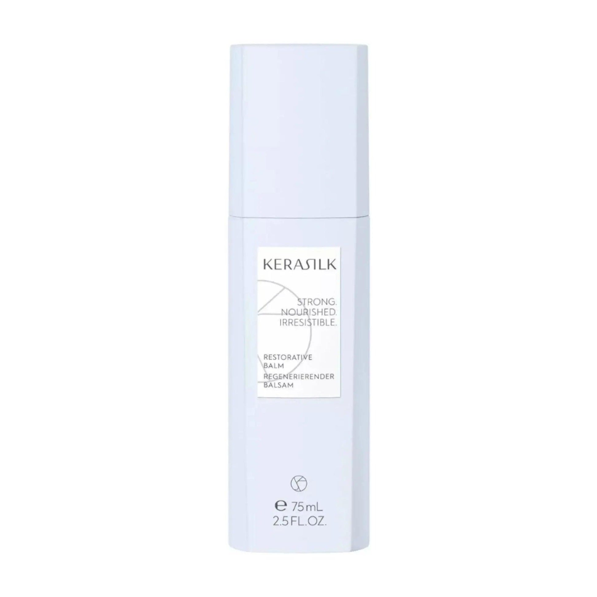 KERASTASE Restorative Balm 75ml for nourishing and repairing damaged hair, leaving it smooth and manageable.