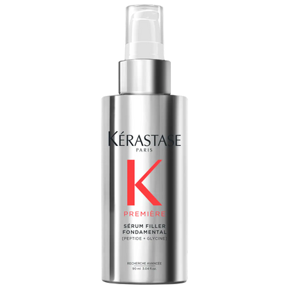 Kérastase Sérum Filler Fondamental for damaged hair, lightweight leave-in treatment for glossy and supple results.