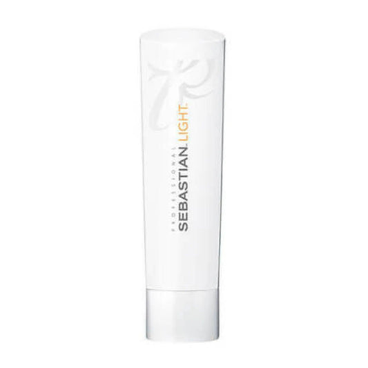 Sebastian Light Conditioner tube for weightless shine, nourishing fine chemically treated hair with radiant results.