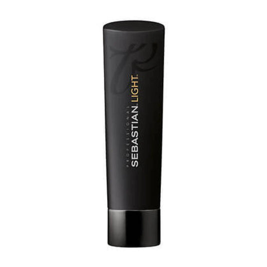 Sebastian Light Shampoo tube showcasing weightless shine and gentle cleansing for radiant, healthy-looking hair.