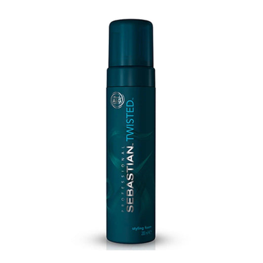 Sebastian Twisted Curl Foam bottle designed for boosting curls and controlling frizz with a lightweight formula.