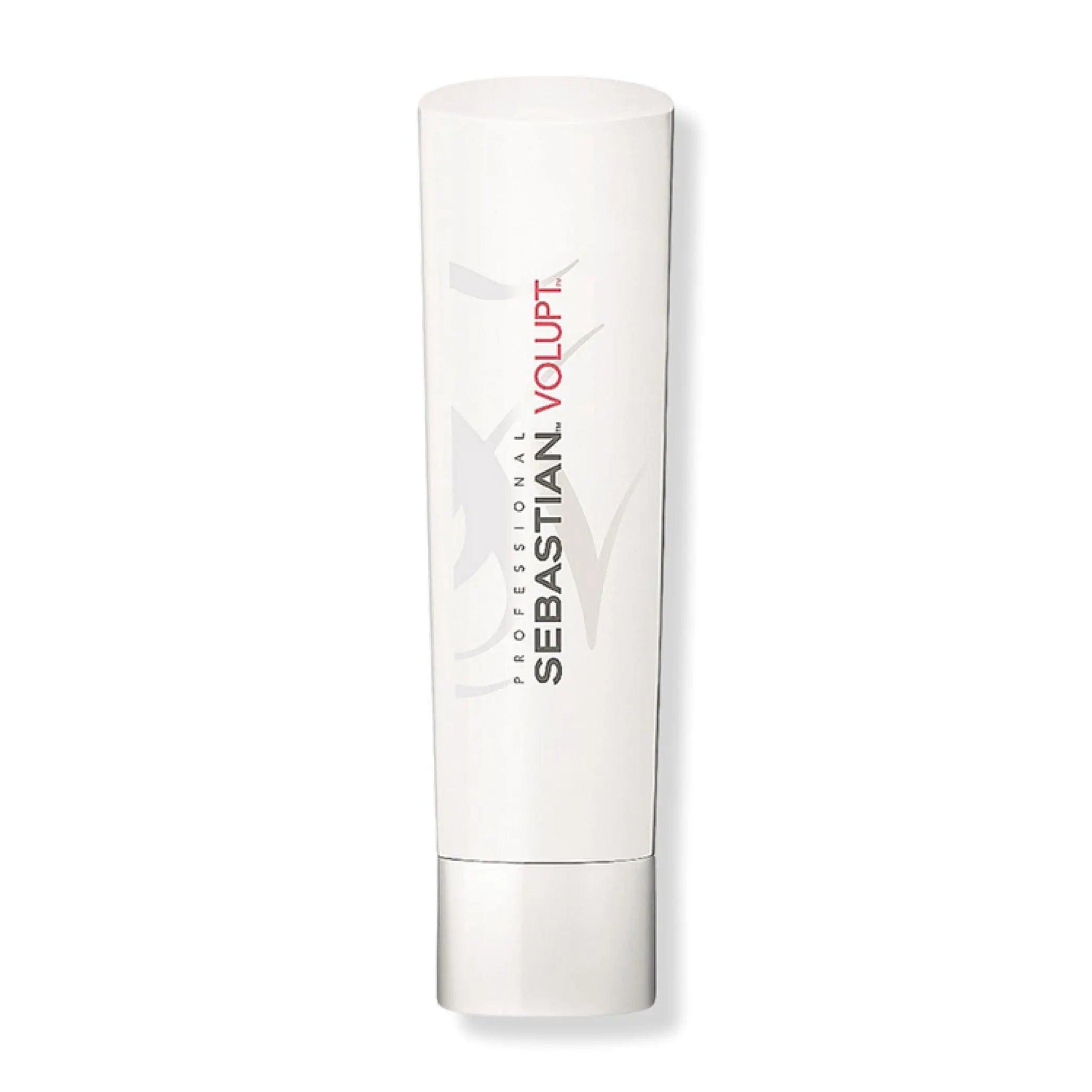 Sebastian Volupt Conditioner bottle for hydration, volume, and softness with bamboo extract, ideal for detangling hair.